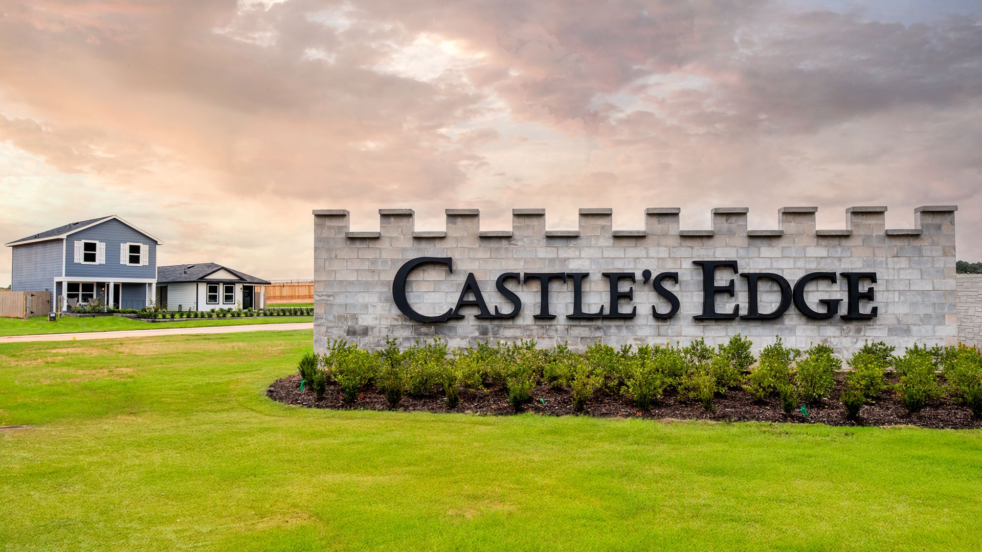 Castle’s Edge in Willis TX with castle-inspired homes and community park